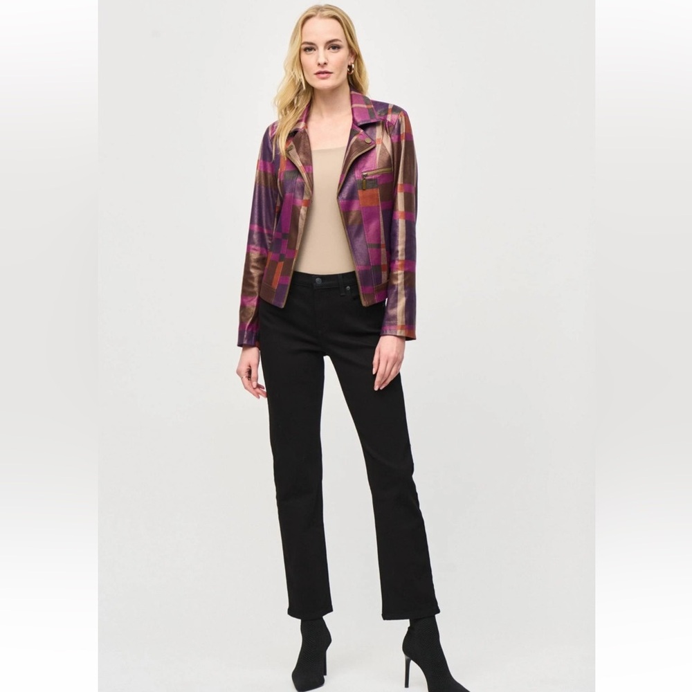 Joseph Ribkoff Multicolor Plaid Jacket - Picture 2 of 15